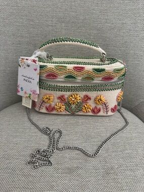 Made in India Floral vanity beaded bag